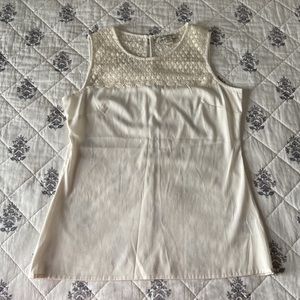 Banana Republic lace detail tank top